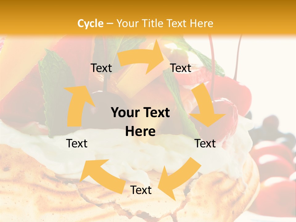 Food Meringe Cake PowerPoint Template