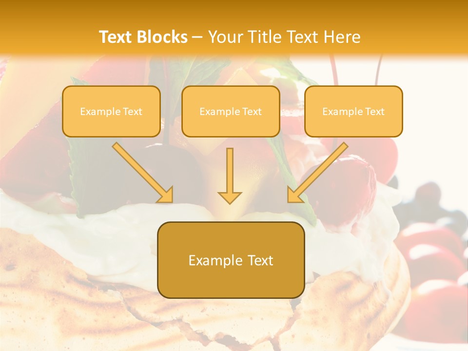 Food Meringe Cake PowerPoint Template
