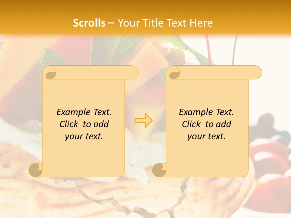 Food Meringe Cake PowerPoint Template