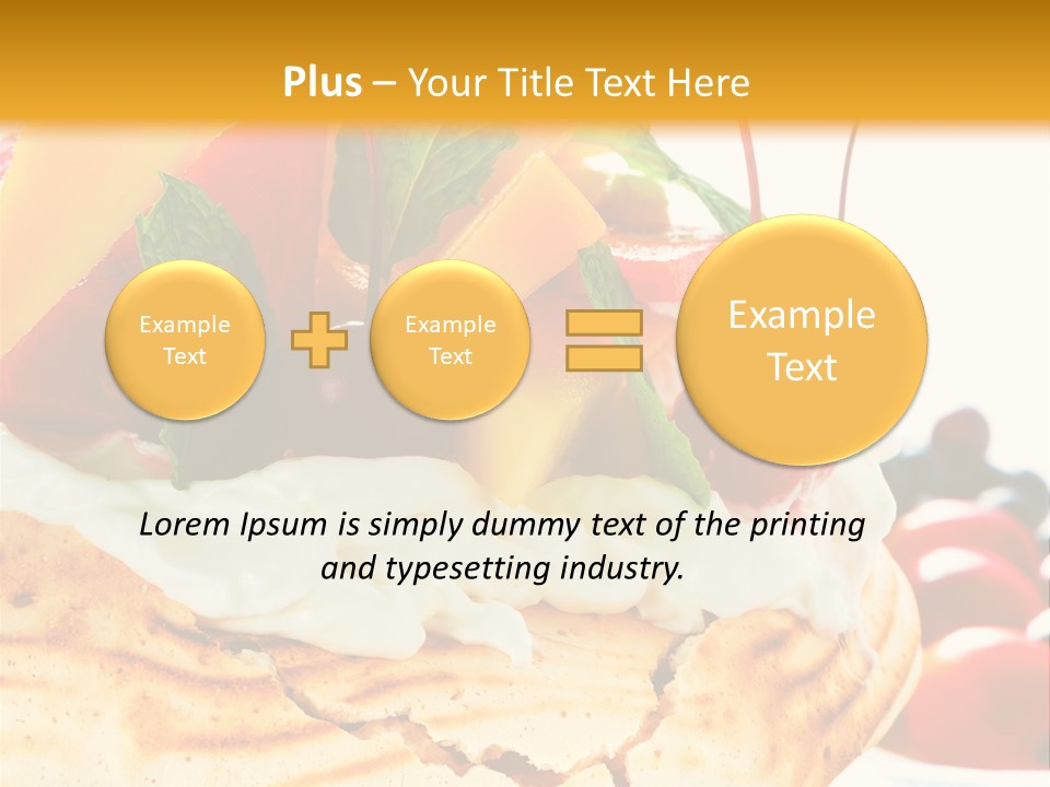 Food Meringe Cake PowerPoint Template