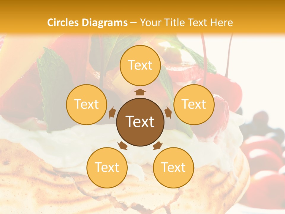 Food Meringe Cake PowerPoint Template