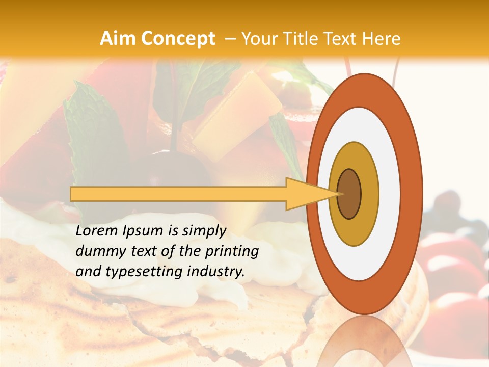 Food Meringe Cake PowerPoint Template