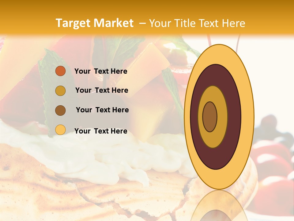Food Meringe Cake PowerPoint Template