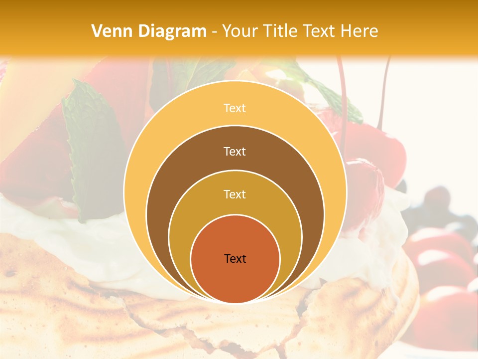 Food Meringe Cake PowerPoint Template