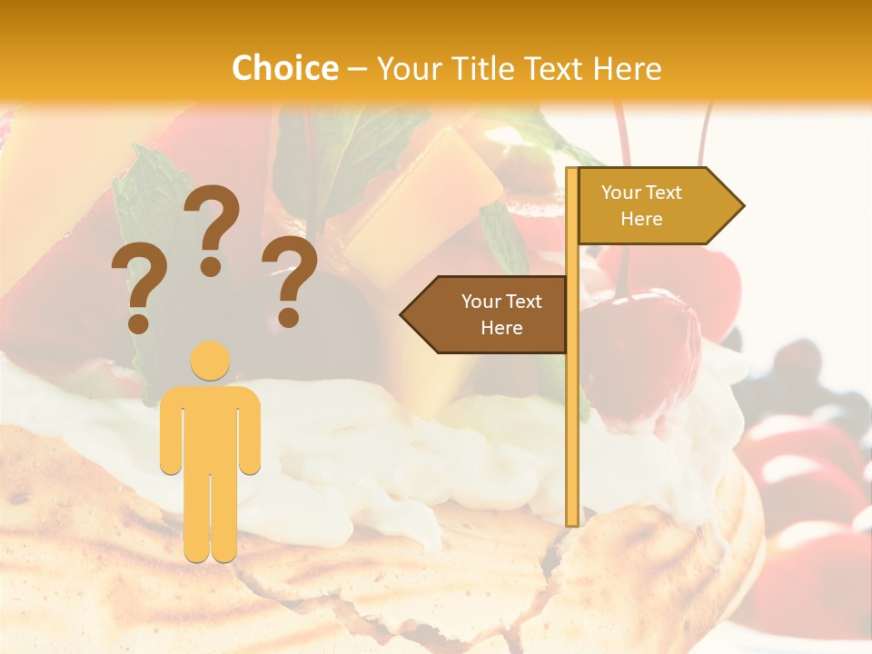 Food Meringe Cake PowerPoint Template