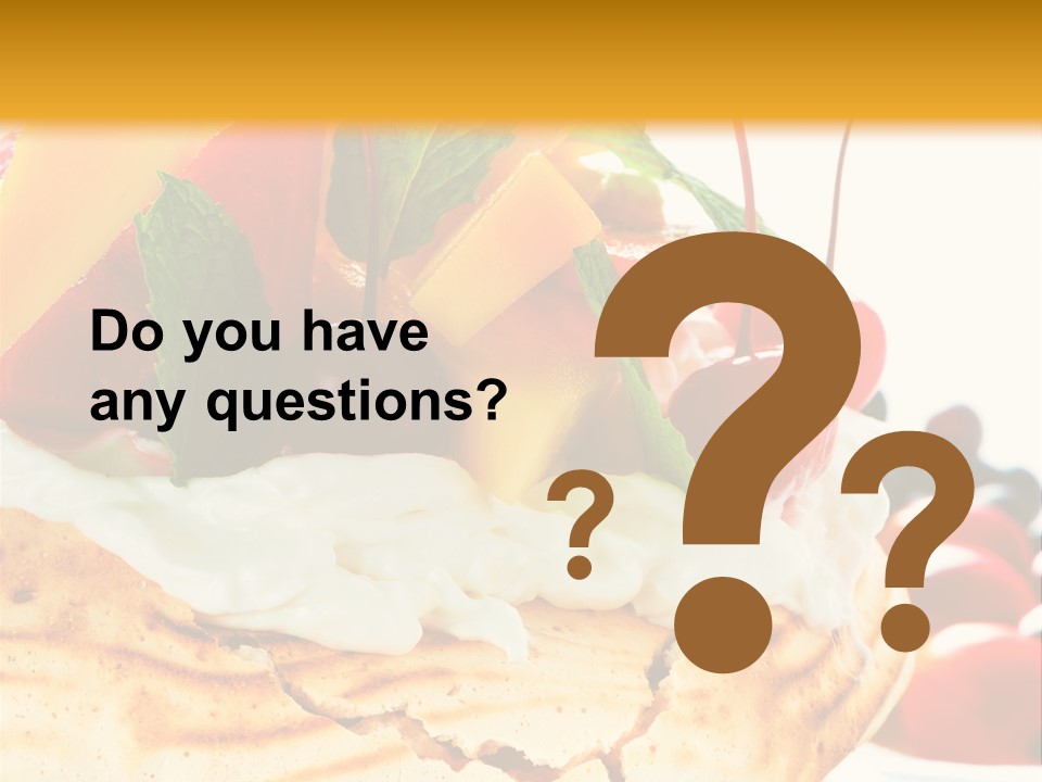 Food Meringe Cake PowerPoint Template