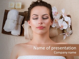 Body Salon Girl PowerPoint Template