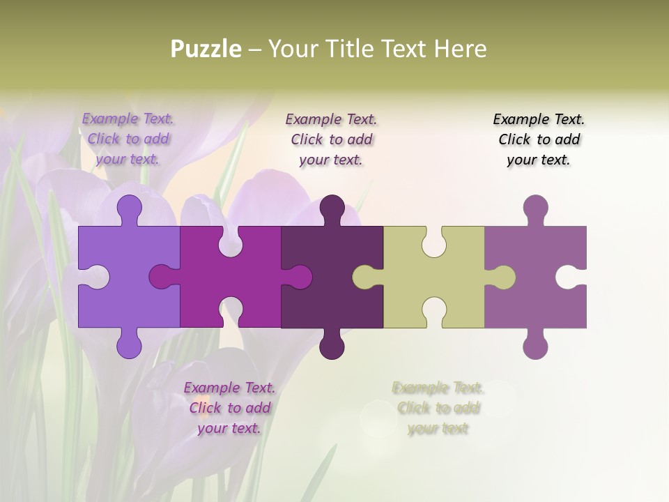 Closeup Ground Flowers PowerPoint Template