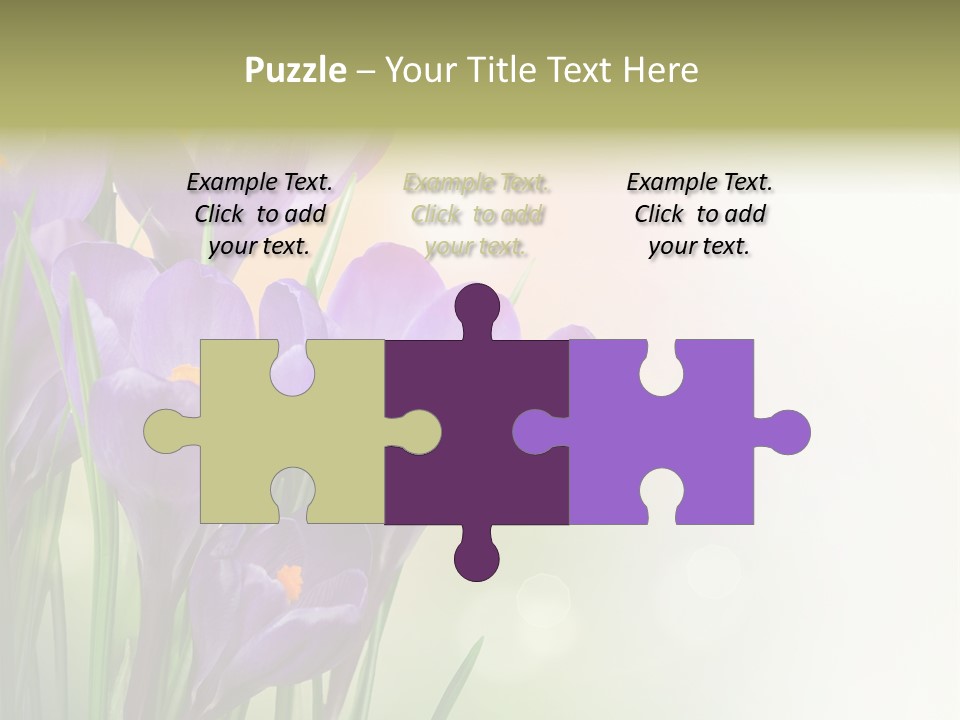 Closeup Ground Flowers PowerPoint Template