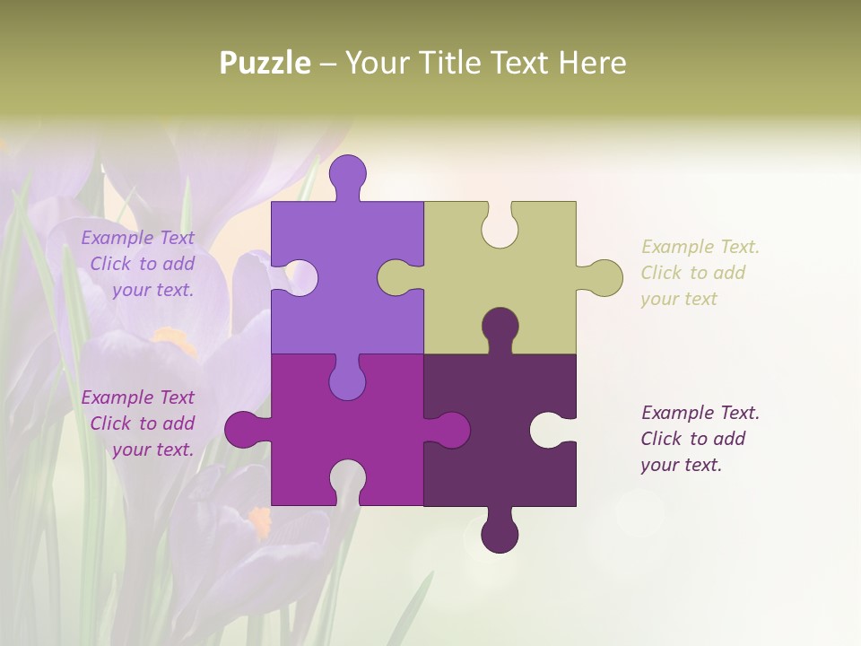 Closeup Ground Flowers PowerPoint Template