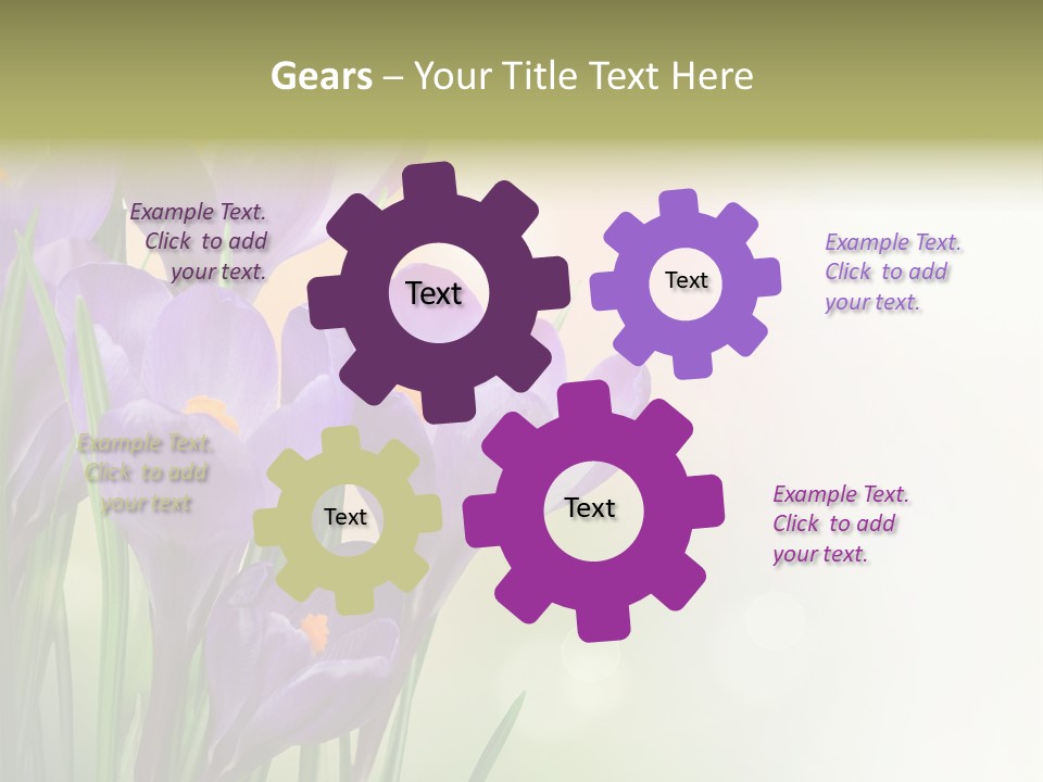 Closeup Ground Flowers PowerPoint Template