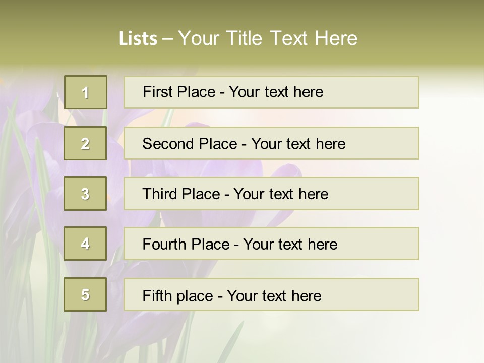 Closeup Ground Flowers PowerPoint Template