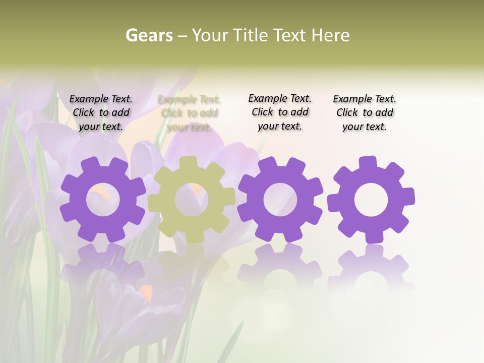 Closeup Ground Flowers PowerPoint Template