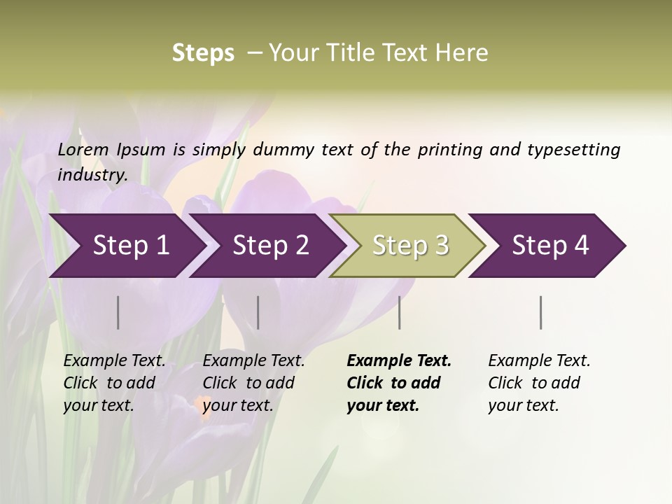 Closeup Ground Flowers PowerPoint Template