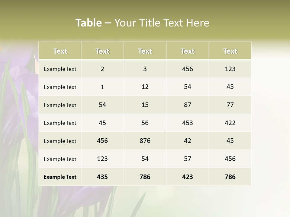 Closeup Ground Flowers PowerPoint Template