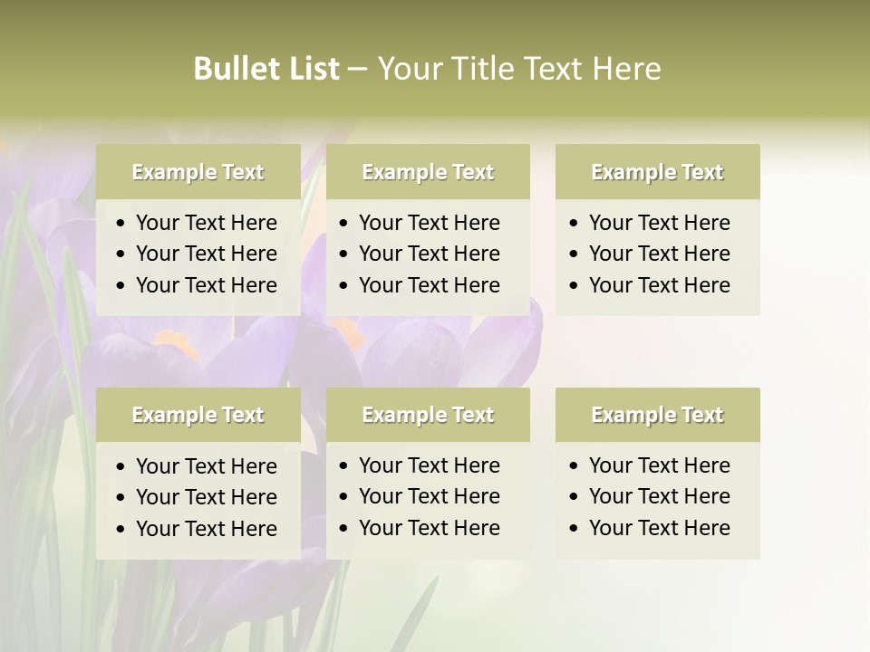 Closeup Ground Flowers PowerPoint Template