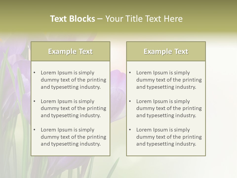 Closeup Ground Flowers PowerPoint Template