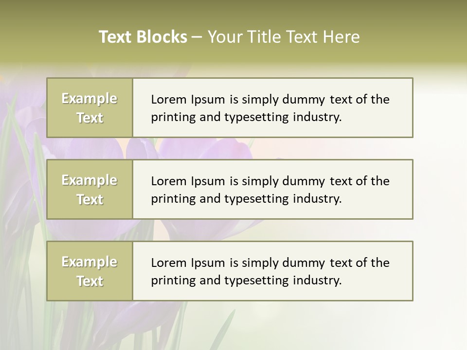 Closeup Ground Flowers PowerPoint Template