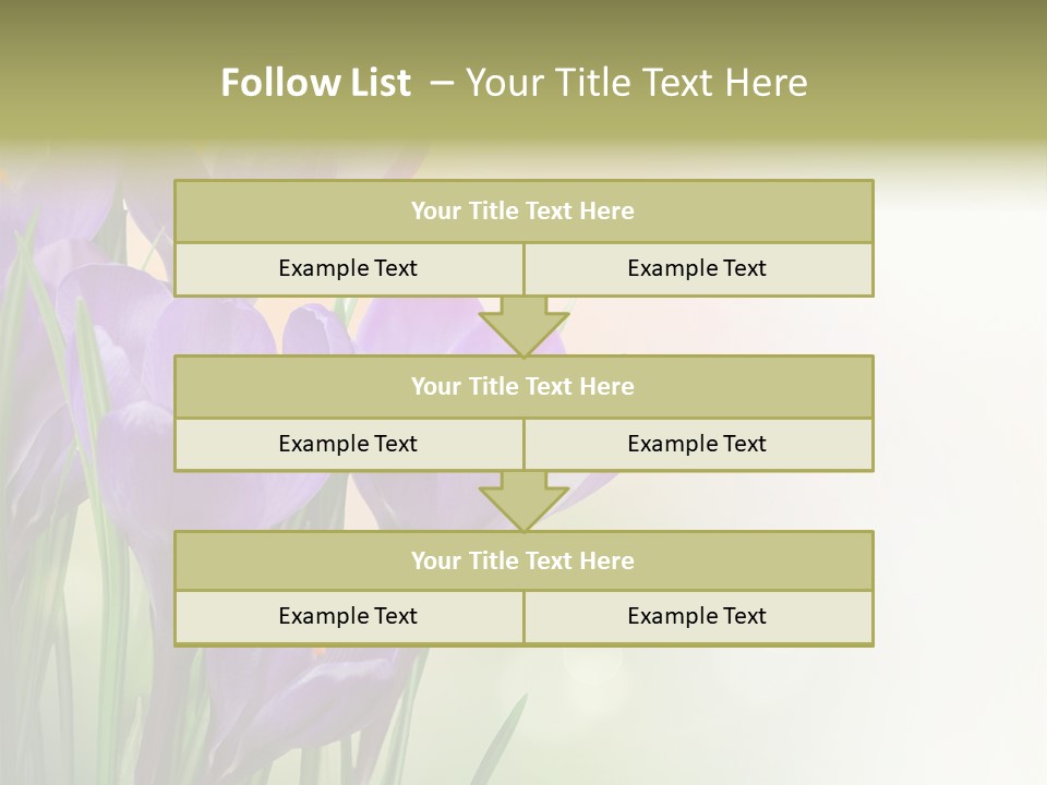Closeup Ground Flowers PowerPoint Template