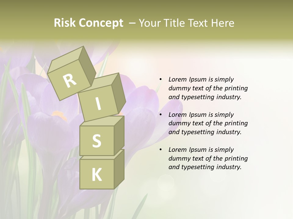 Closeup Ground Flowers PowerPoint Template