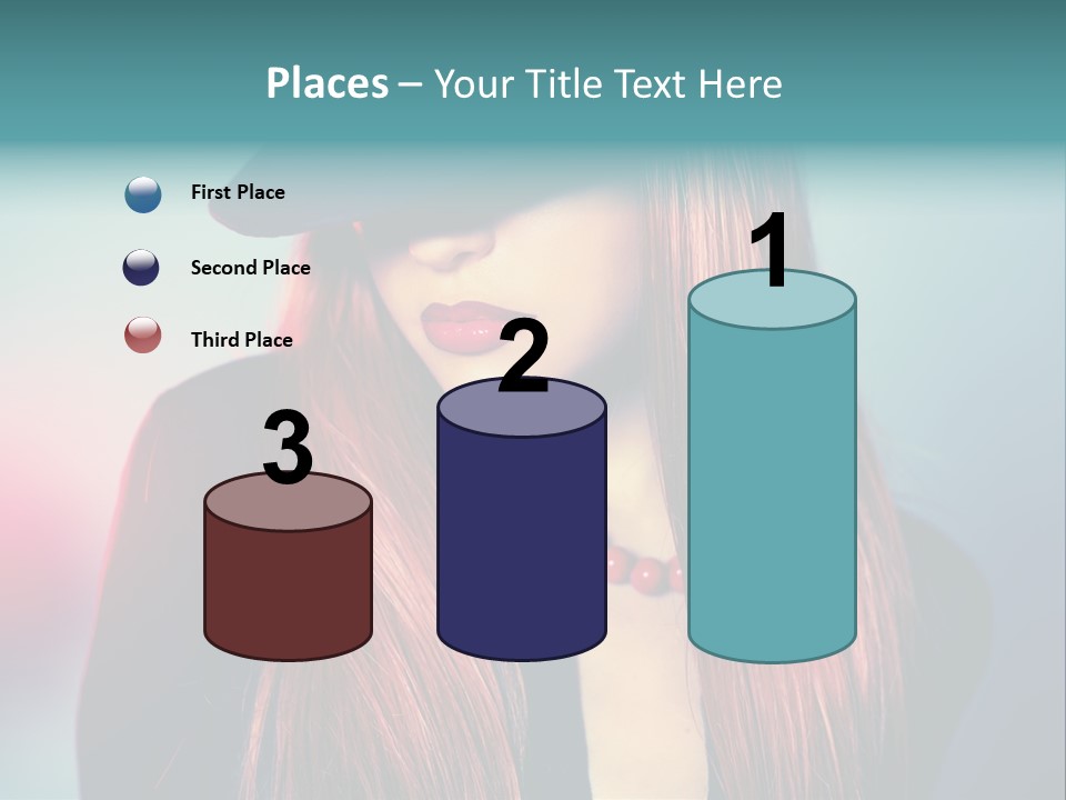 Bright Hair Dark PowerPoint Template