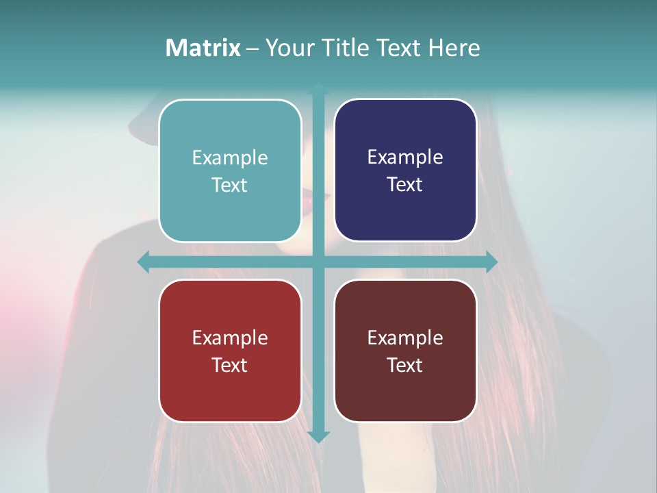 Bright Hair Dark PowerPoint Template