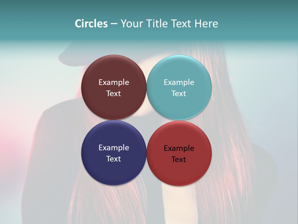 Bright Hair Dark PowerPoint Template