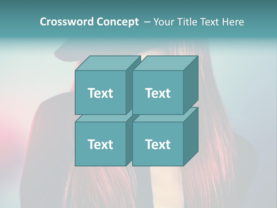 Bright Hair Dark PowerPoint Template
