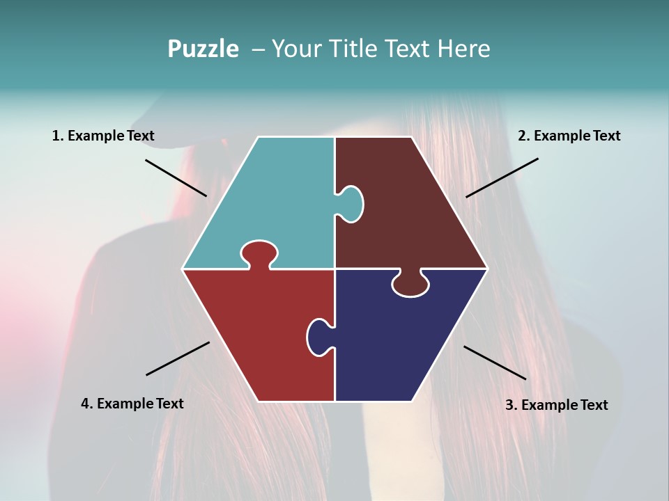 Bright Hair Dark PowerPoint Template