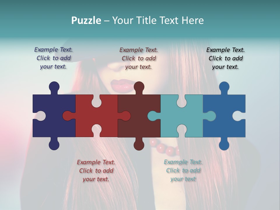 Bright Hair Dark PowerPoint Template