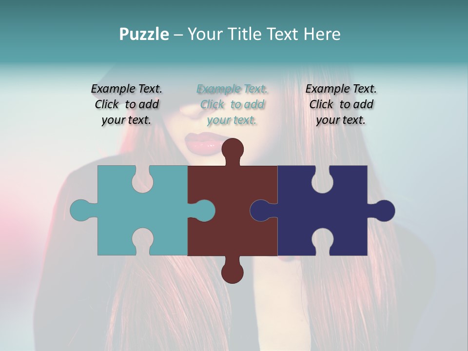 Bright Hair Dark PowerPoint Template