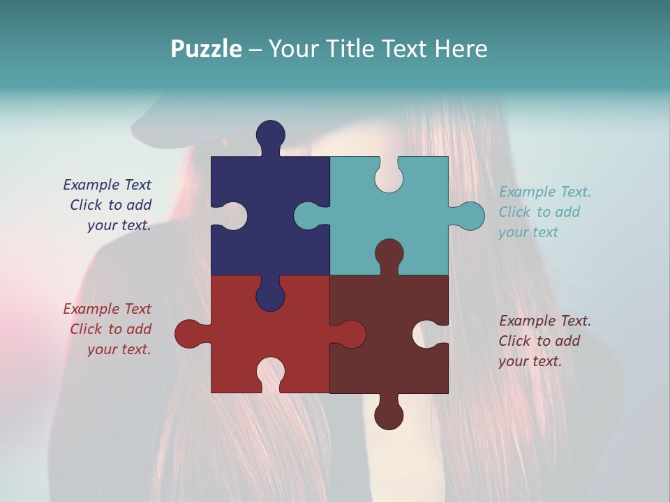 Bright Hair Dark PowerPoint Template