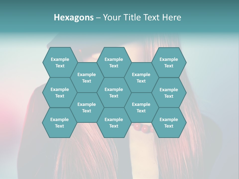 Bright Hair Dark PowerPoint Template