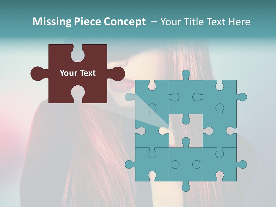 Bright Hair Dark PowerPoint Template