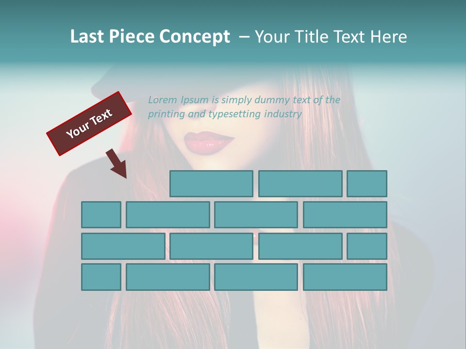 Bright Hair Dark PowerPoint Template