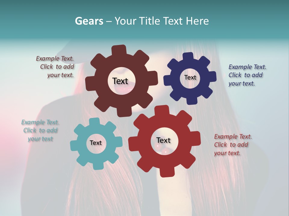 Bright Hair Dark PowerPoint Template