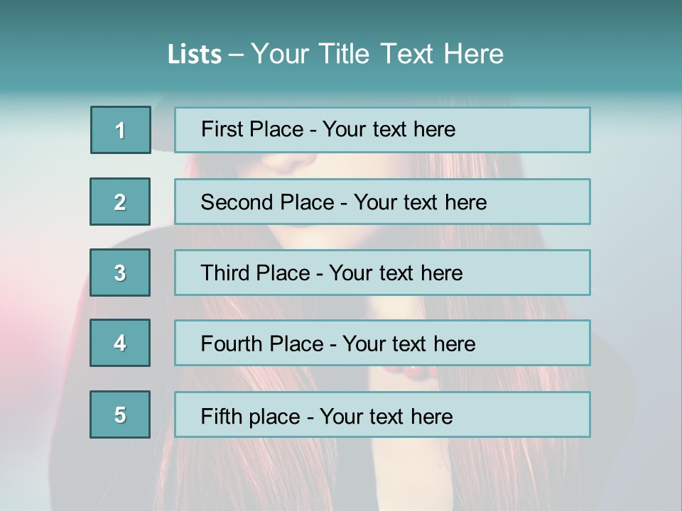 Bright Hair Dark PowerPoint Template