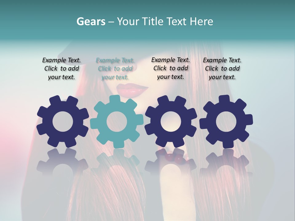 Bright Hair Dark PowerPoint Template