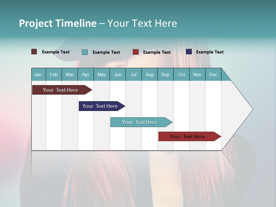 Bright Hair Dark PowerPoint Template