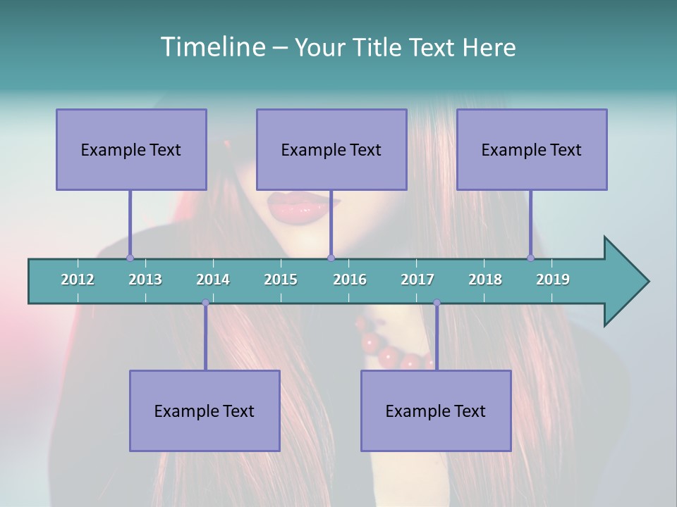 Bright Hair Dark PowerPoint Template