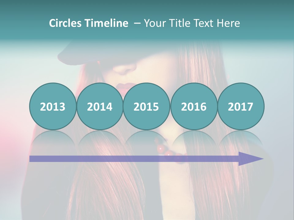 Bright Hair Dark PowerPoint Template