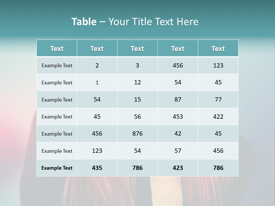 Bright Hair Dark PowerPoint Template