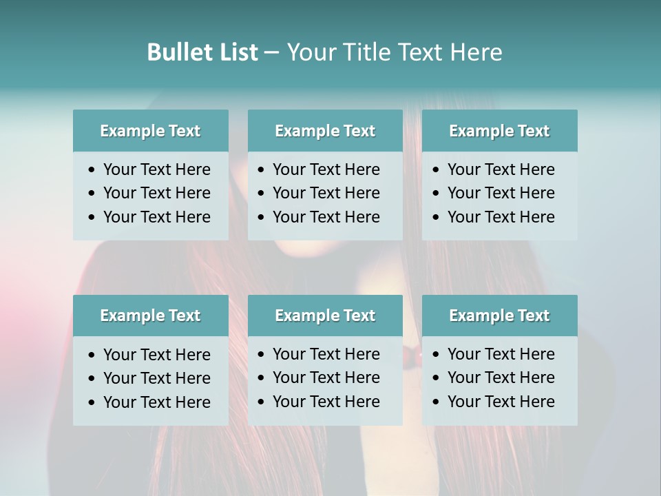 Bright Hair Dark PowerPoint Template