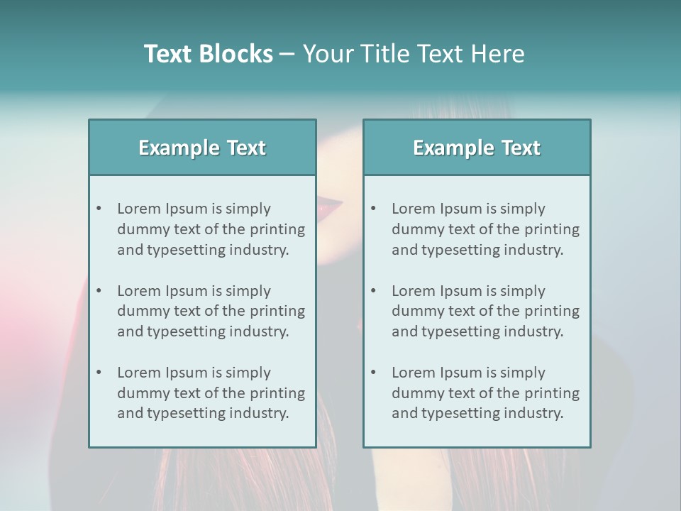 Bright Hair Dark PowerPoint Template