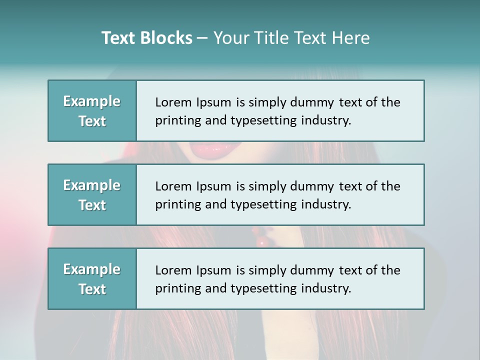 Bright Hair Dark PowerPoint Template