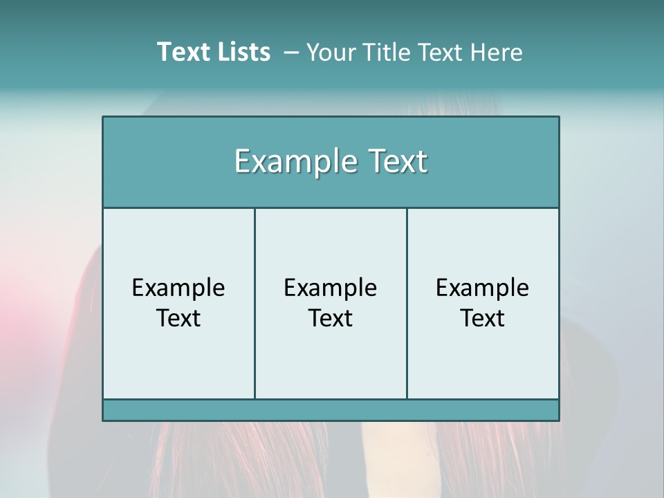 Bright Hair Dark PowerPoint Template