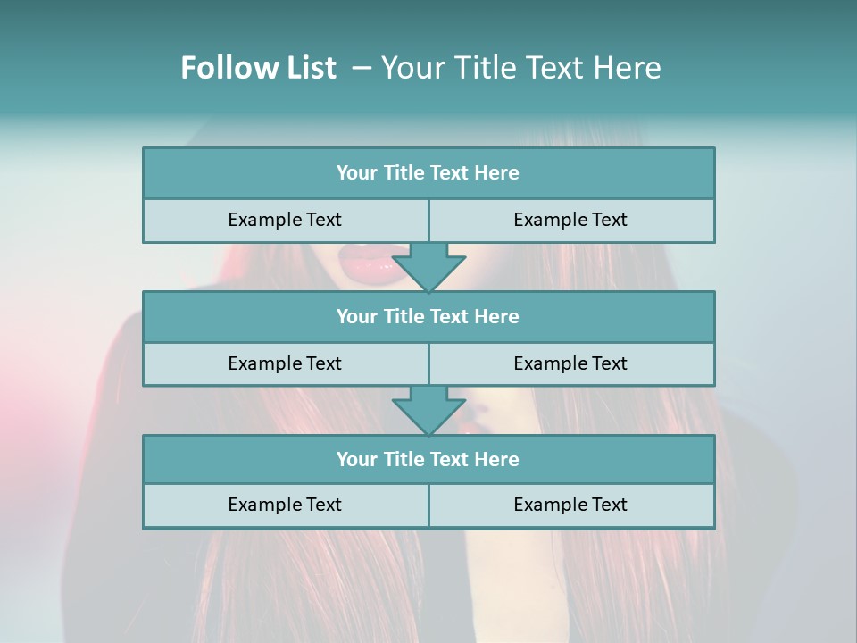 Bright Hair Dark PowerPoint Template