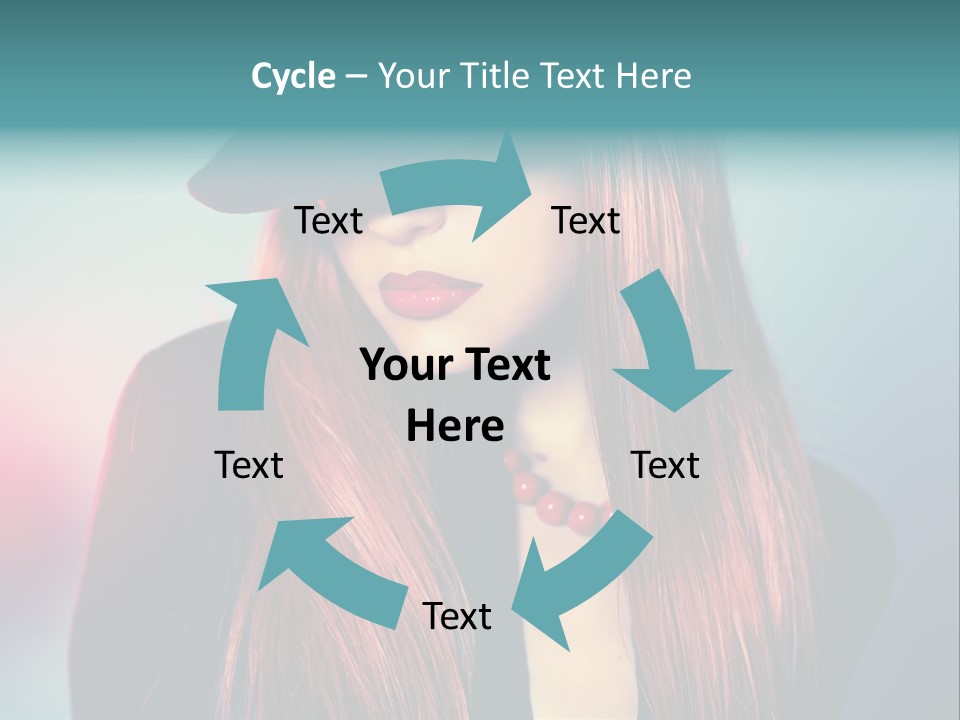 Bright Hair Dark PowerPoint Template