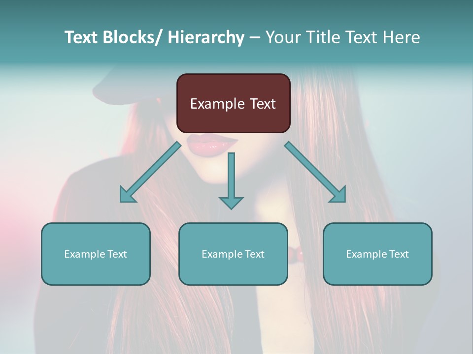 Bright Hair Dark PowerPoint Template