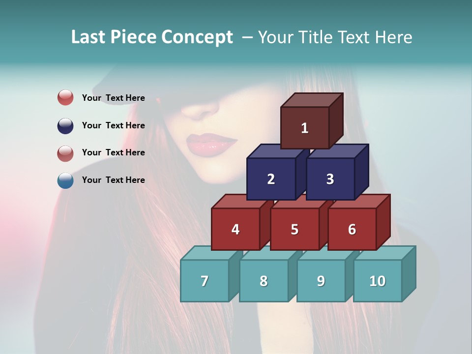 Bright Hair Dark PowerPoint Template